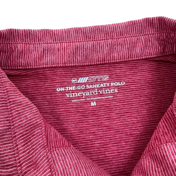 Vineyard Vines Men’s On the Go Sankaty Polo Short Sleeve salmon/red size Medium - Picture 2 of 7